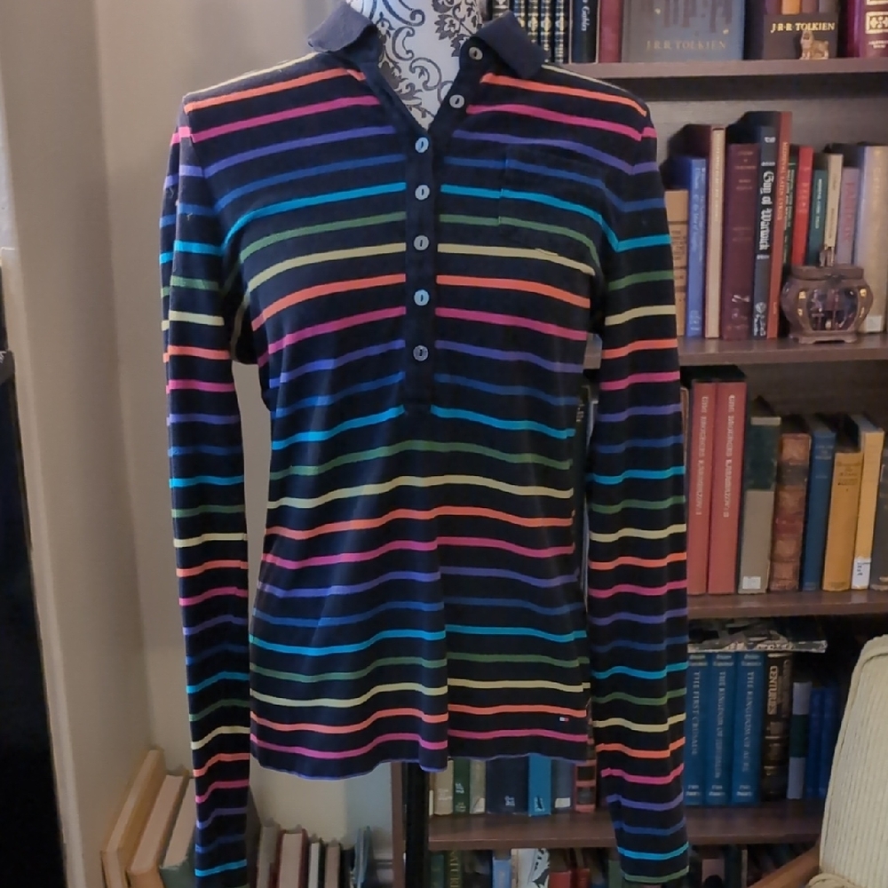Colourful Striped Polo L